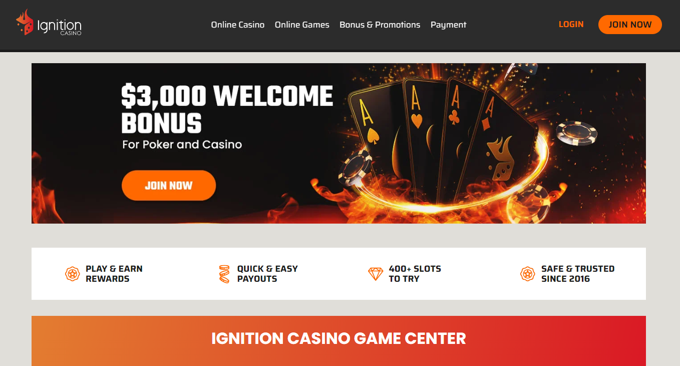 ignition casino bonus code